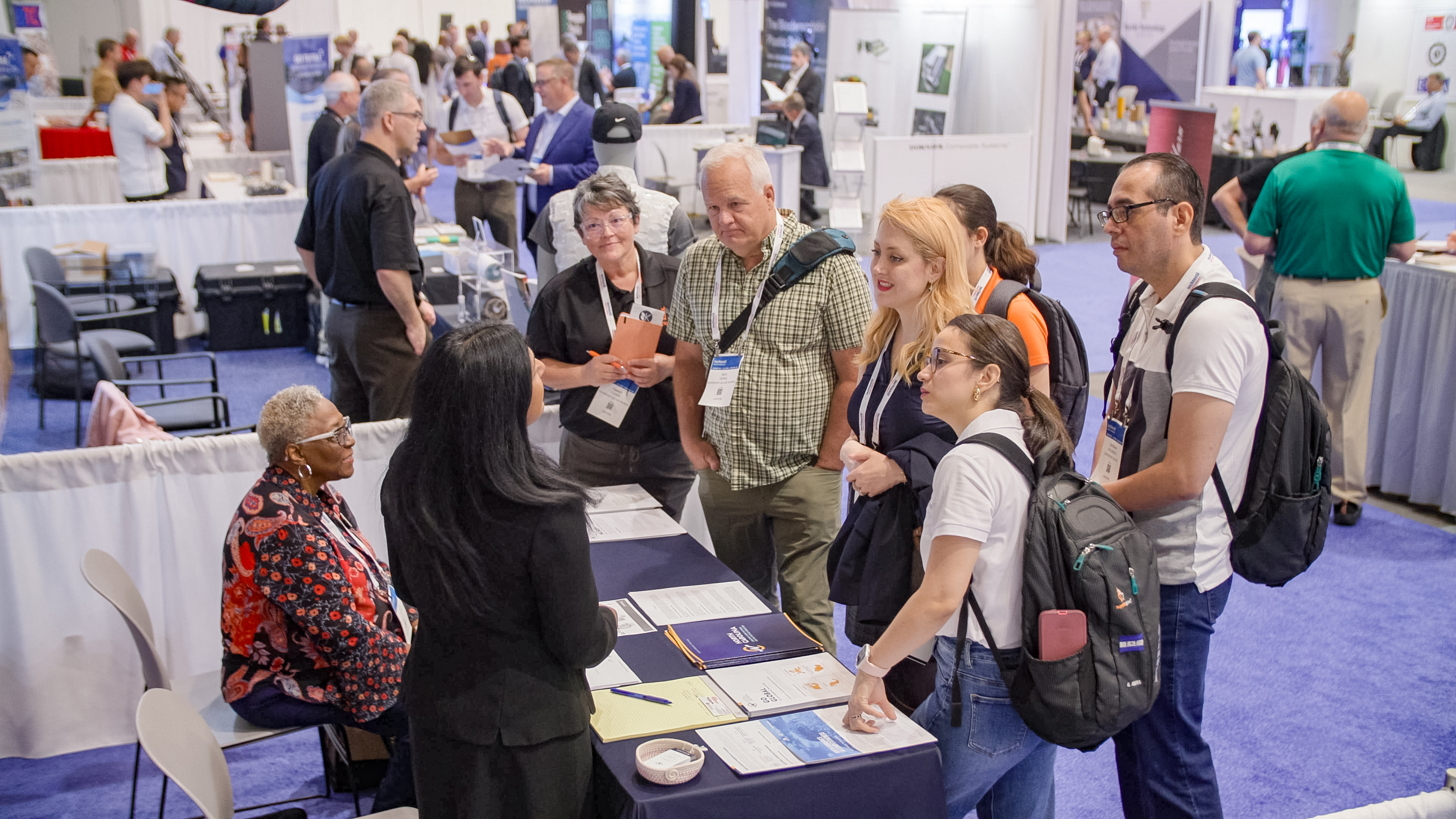 Attendees exploring